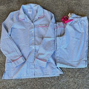 Vineyard Vines Blue and Pink Striped Women’s Cotton Pajama Set